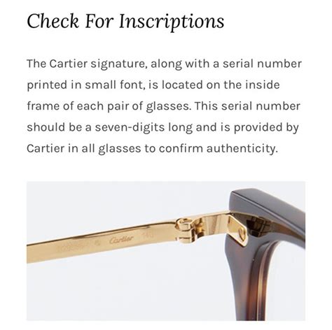 cartier serial number check glasses|cartier model number lookup.